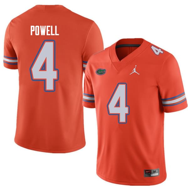 NCAA Florida Gators Brandon Powell Men's #4 Jordan Brand Orange Stitched Authentic College Football Jersey OKC0764NS